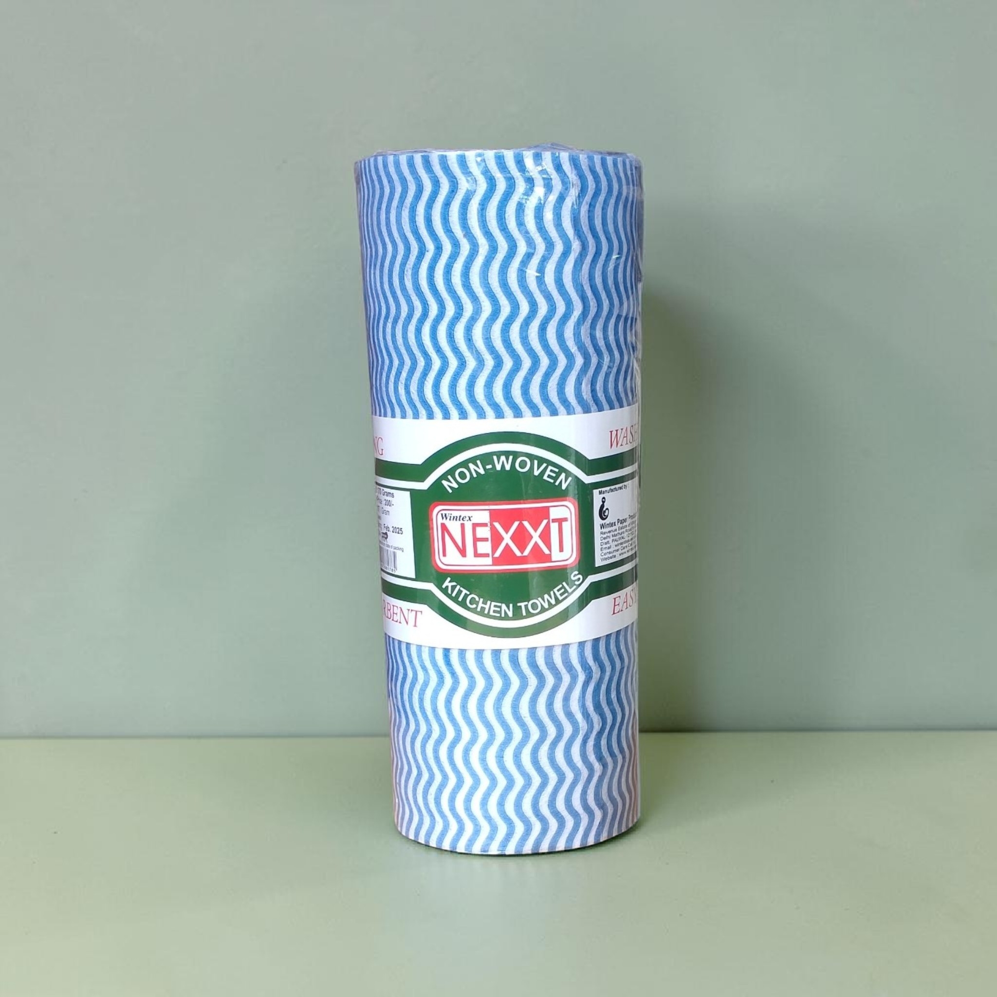 Wintex Non Woven Reusable Kitchen Towel Roll - Pack of 2 (80 Pulls Per Roll, 160 Sheets)