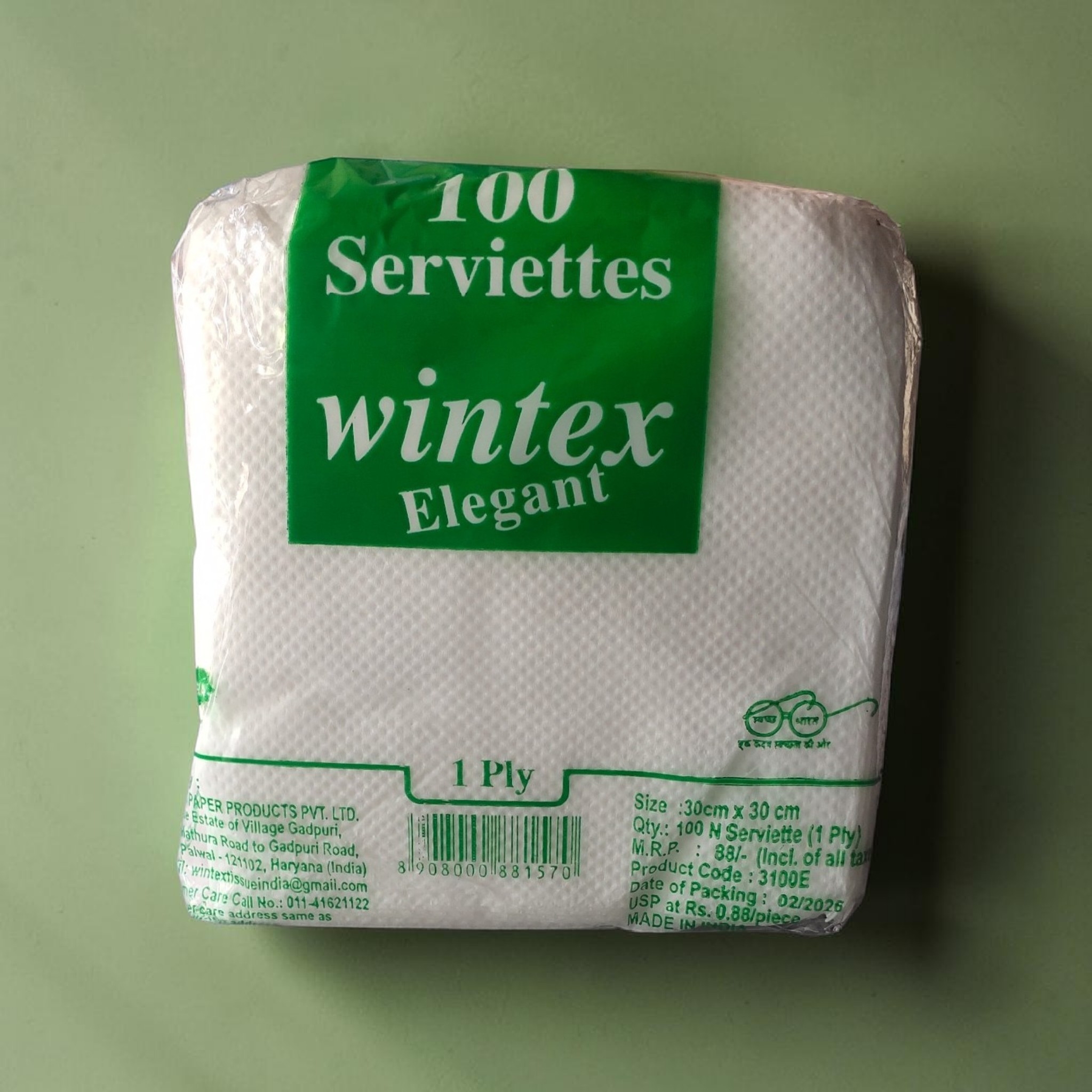 Wintex 1 Ply Tissue Paper(Pack Of 20 Packett) | 100 pcs Per Packet