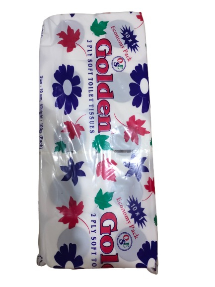 Golden | Soft Toilet Tissue | 10 rolls(Pack of 1)
