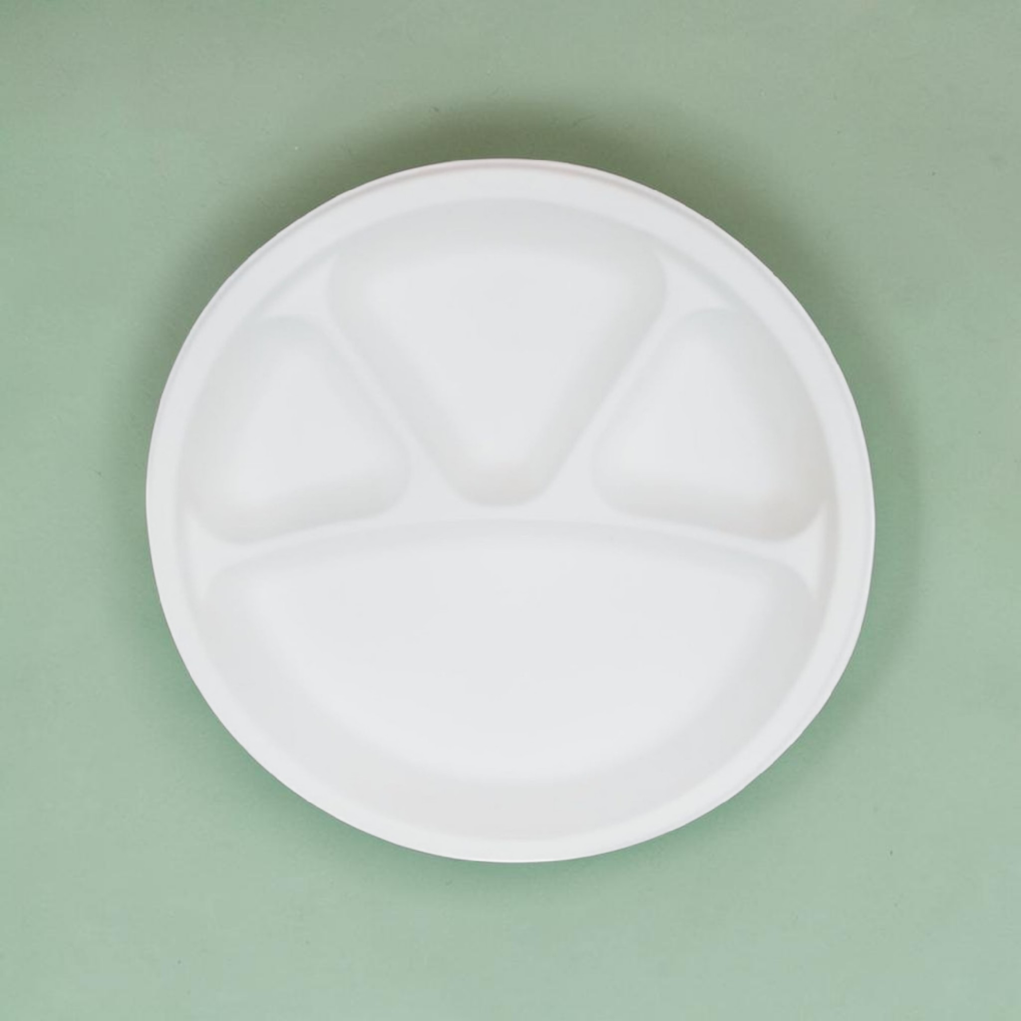 11-Inch Disposable Bagasse Plates – 4 Compartment (25 pcs)