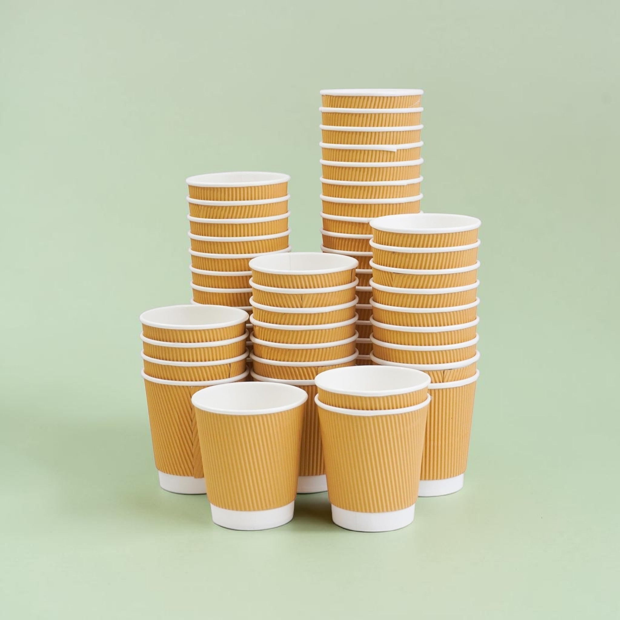 150ml Brown Ripple Paper Cups (25 pcs) – Hot & Cold Drinks