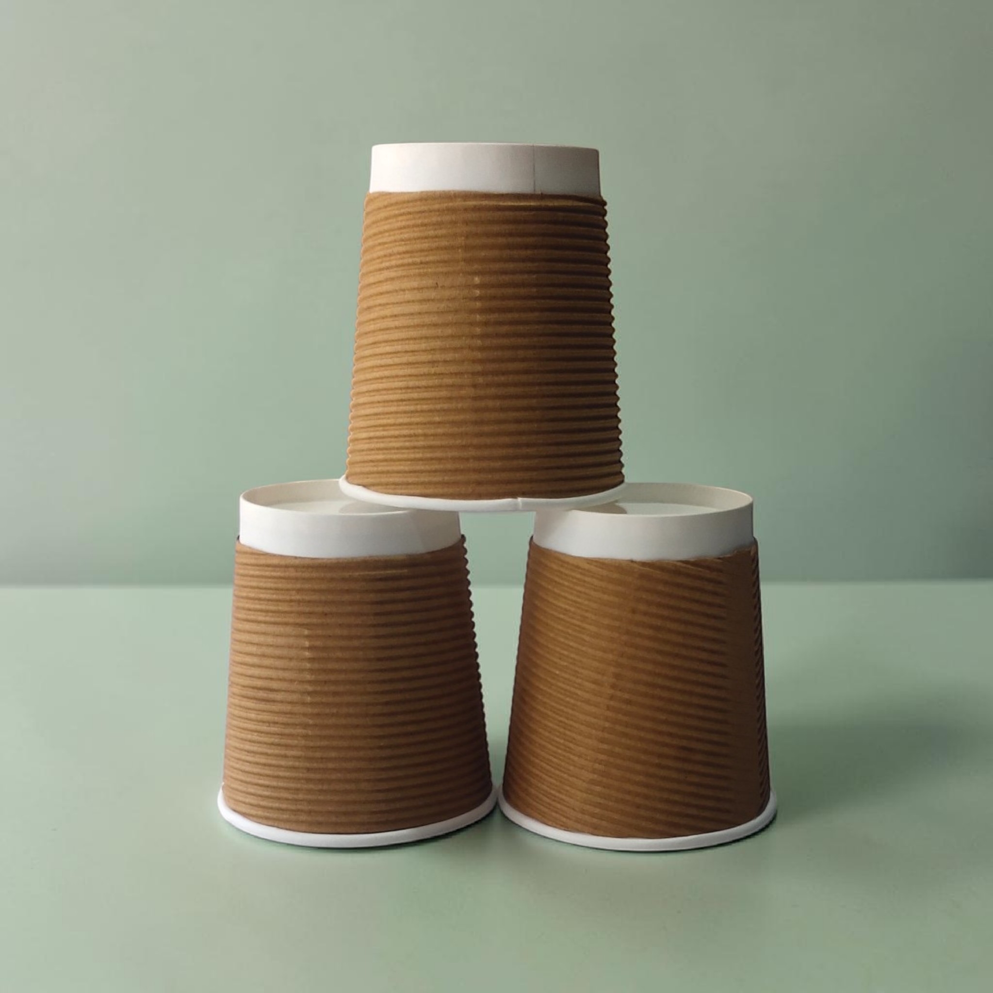 200ml Brown Ripple Paper Cups (25 pcs) – Hot & Cold Drinks