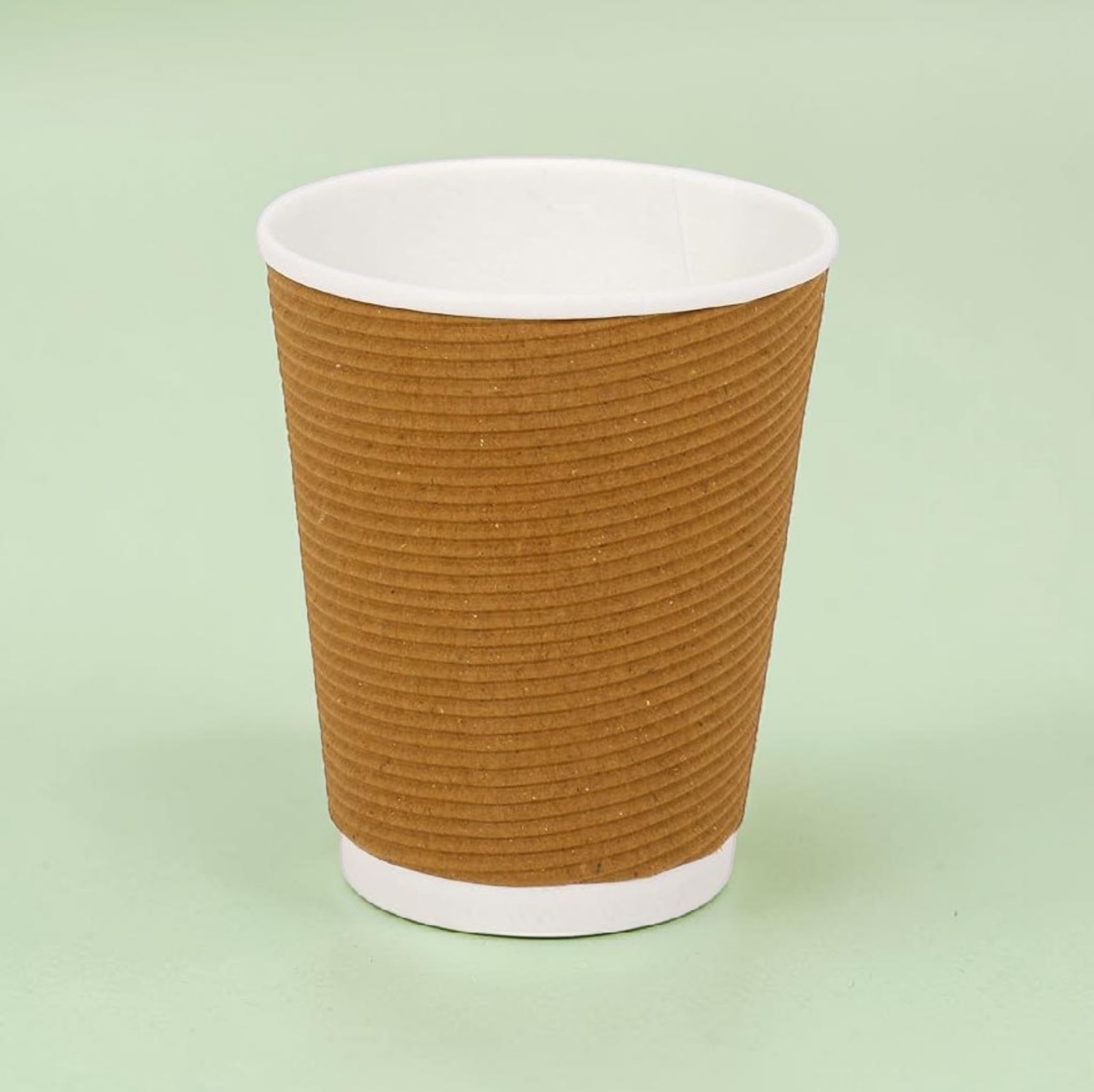 250ml Brown Ripple Paper Cups (25 pcs) – Hot & Cold Drinks