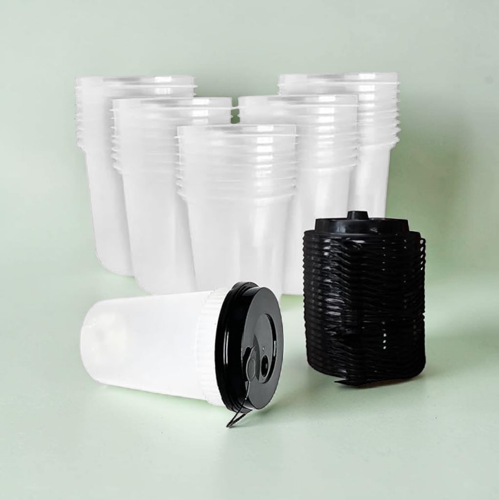 350ml Spill-Proof Sipper Glasses with Lid – Set of 50